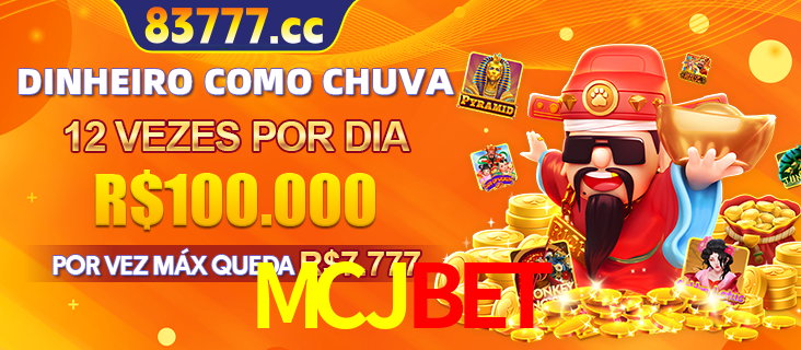 Banner do programa de recompensas Recomende para amigos do MCJBET, detalhando os bônus por convidar amigos, com prêmios que chegam a R$288.888.